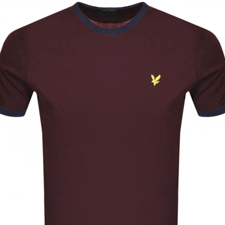 Alternative Image for ProductLyle And Scott Crew Neck T Shirt Burgundy2